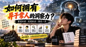 某公众号付费文章:如何拥有异于常人的洞察力?-聊项目