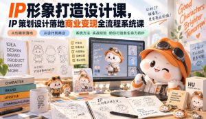 IP形象打造设计课,IP策划设计落地商业变现全流程系统课-聊项目