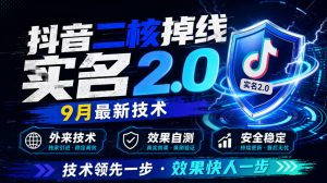 抖音二核掉线十名2.0，9月最新技术，外来技术，效果自测-聊项目