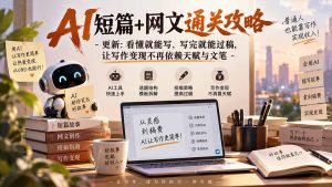 AI短篇+网文通关攻略-更新0921：看懂就能写、写完就能过稿，让写作变现不再依赖天赋与文笔-聊项目