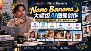 【无水印】Nano Banana大师级AI图像实战课:从提示词工程到图片编辑与角色一致性,掌握完整创作流程-聊项目