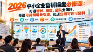 2026中小企业营销操盘必修课:打通增长、成交、团队全闭环,搭建可持续增长引擎,实现业绩可控可复制-聊项目