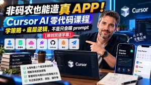 非码农也能造真 APP！Cursor AI 零代码课程：学策略 + 底层逻辑，不是只会瞎 prompt【原创双语字幕】-聊项目