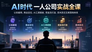 AI时代一人公司实战全课|认知破局、商业定位、AI工具赋能、现金流打造、资本跃迁五维落地体系-聊项目