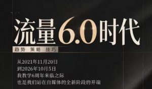 流量6.0时代直播课2026年10月,流量6.0时代的趋势、策略、技巧,2027年前,你的IP能否做起来,本场直播就是你的转折点(更新1012)-聊项目