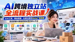 AI跨境独立站全流程实战课:从AI工具、网站搭建、社媒注册到Meta广告投放,系统掌握AI赋能跨境运营的核心方法-聊项目