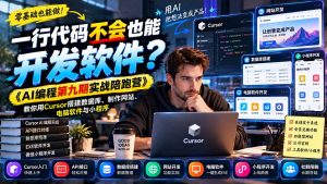 一行代码不会也能开发软件?《AI编程第九期实战陪跑营》教你用Cursor搭建数据库、制作网站、电脑软件与小程序-聊项目