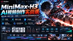 MiniMax-H3 AI视频创作实战课,掌握AI短剧、高燃打斗动画、人物表演、8-12G低显存优化与全自动视频生成工作流-聊项目