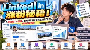 LinkedIn涨粉秘籍！从零搭建个人品牌，拆解爆款帖子究竟是如何产出的，告别内容焦虑！【原创双语字幕】-聊项目