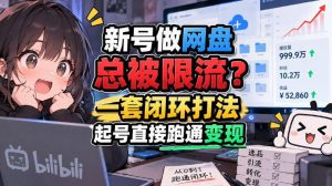 网盘拉新SOP：小白前期宝典，每一步都有明确动作，几千测试出来的打法，全程不限流-聊项目